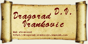 Dragorad Vranković vizit kartica